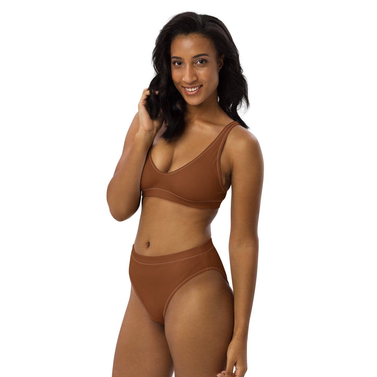 Lordela Saddle Brown Recycled High-Waisted Bikini