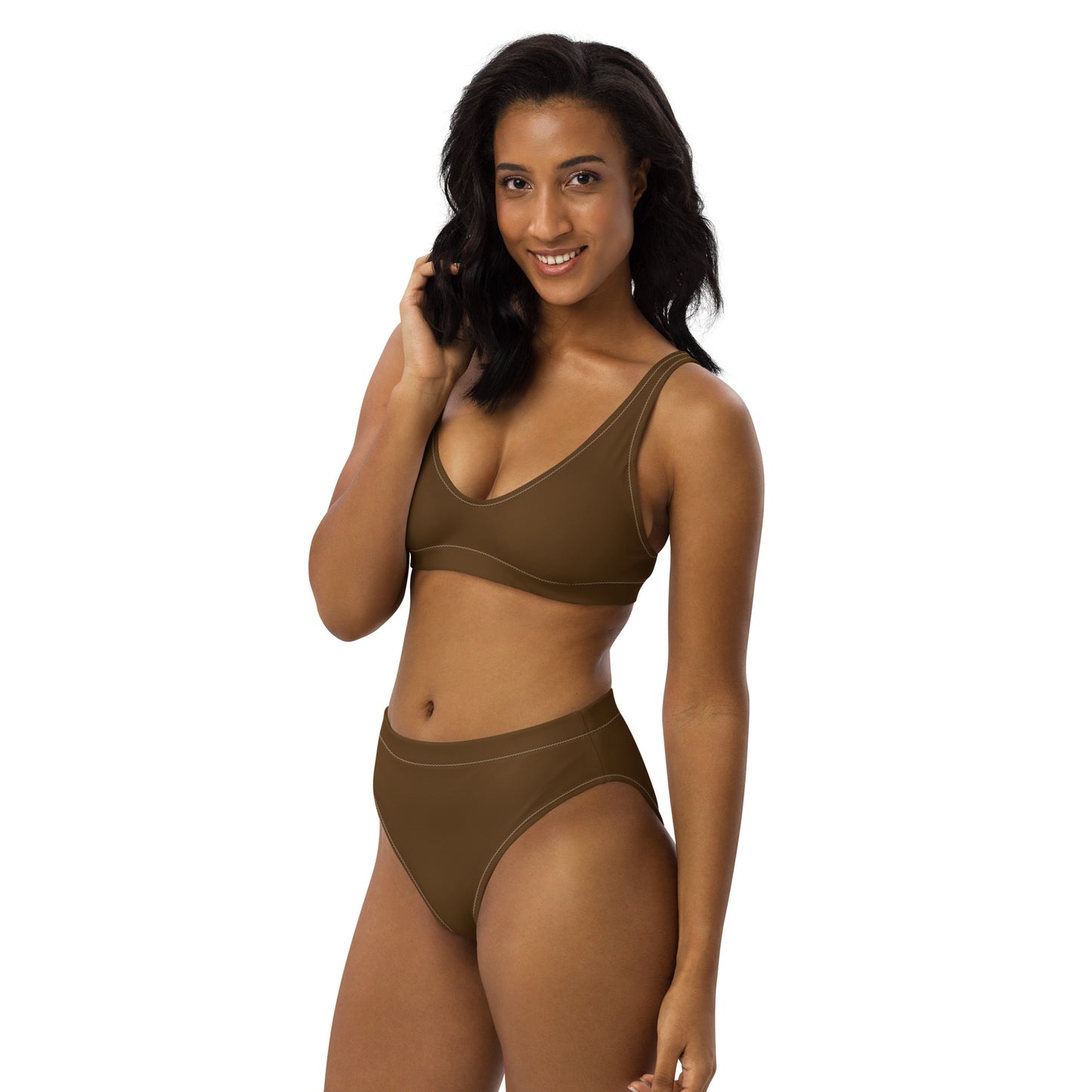 Lordela Brown Recycled High-Waisted Bikini