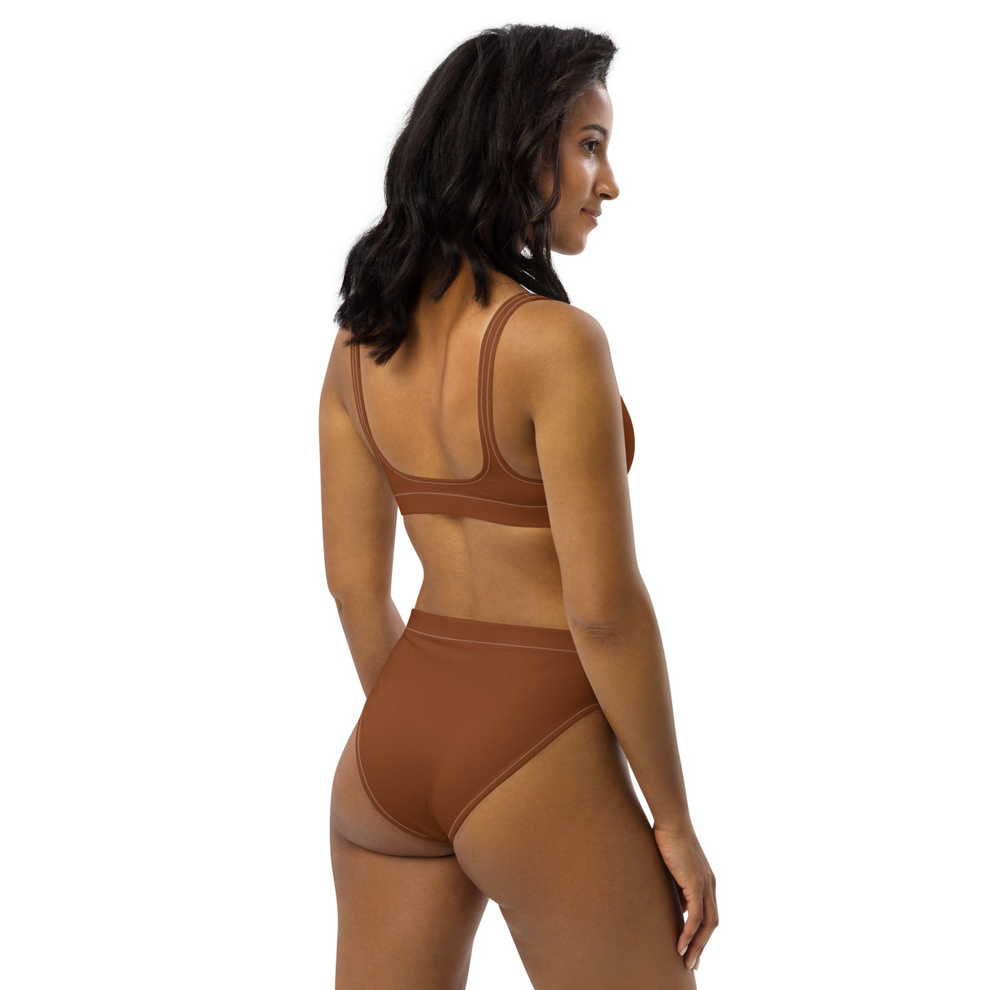 Lordela Saddle Brown Recycled High-Waisted Bikini