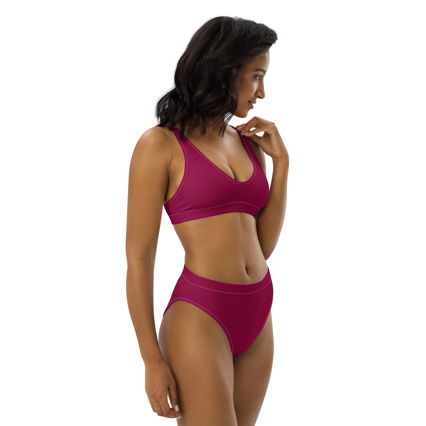 Lordela Burgundy Recycled High-Waisted Bikini