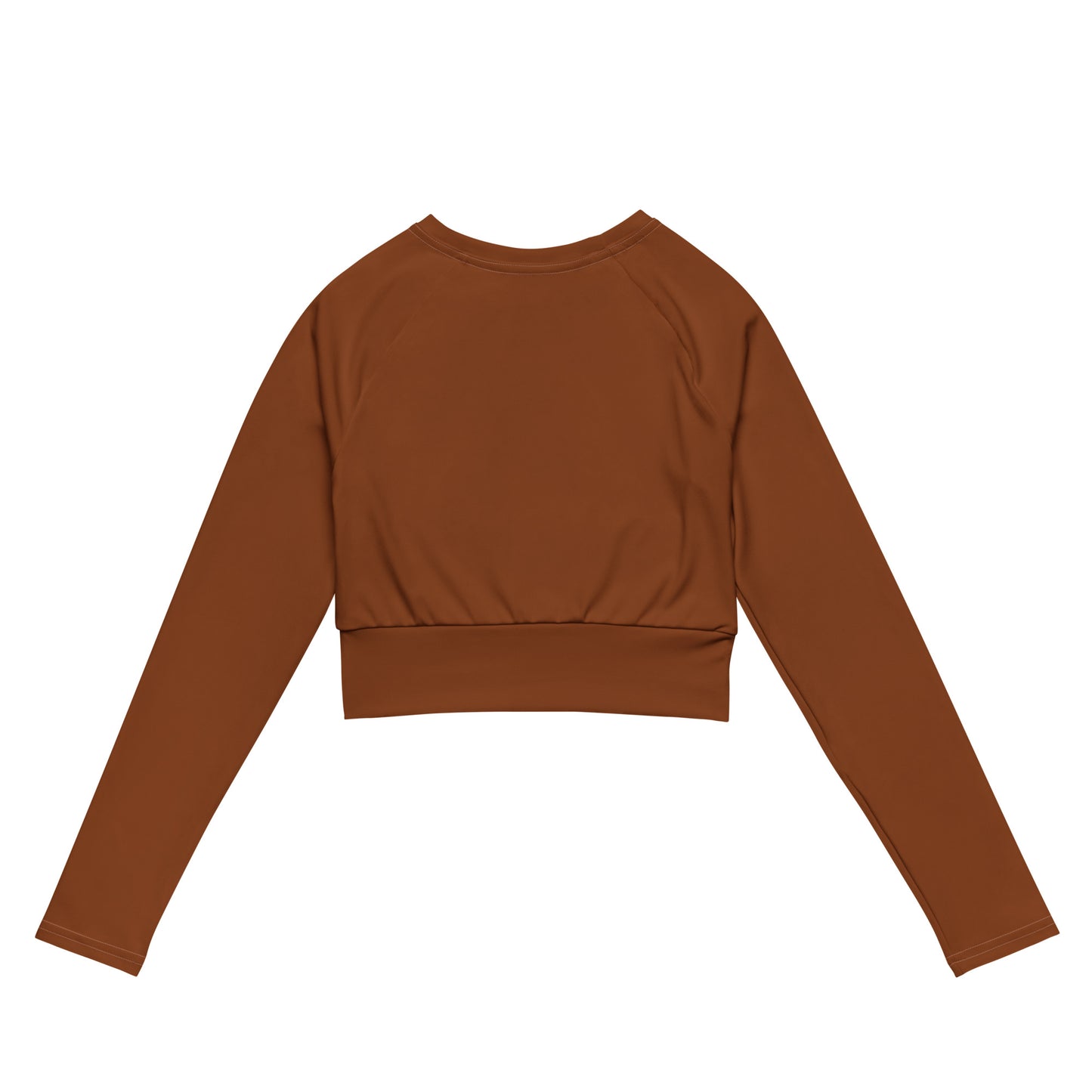 Lordela Saddle Brown Recycled Long-Sleeve Crop Top