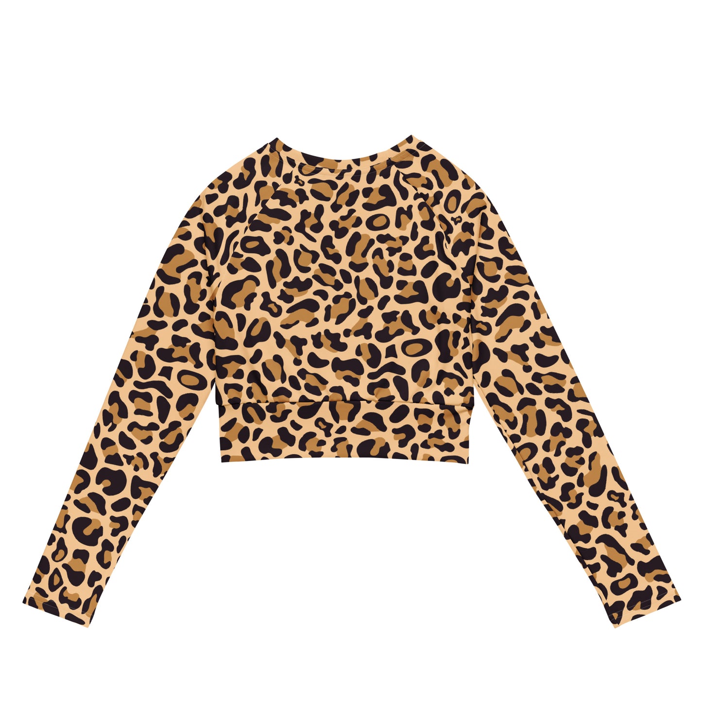 Lordela Leopard Print Recycled Long-Sleeve Crop Top