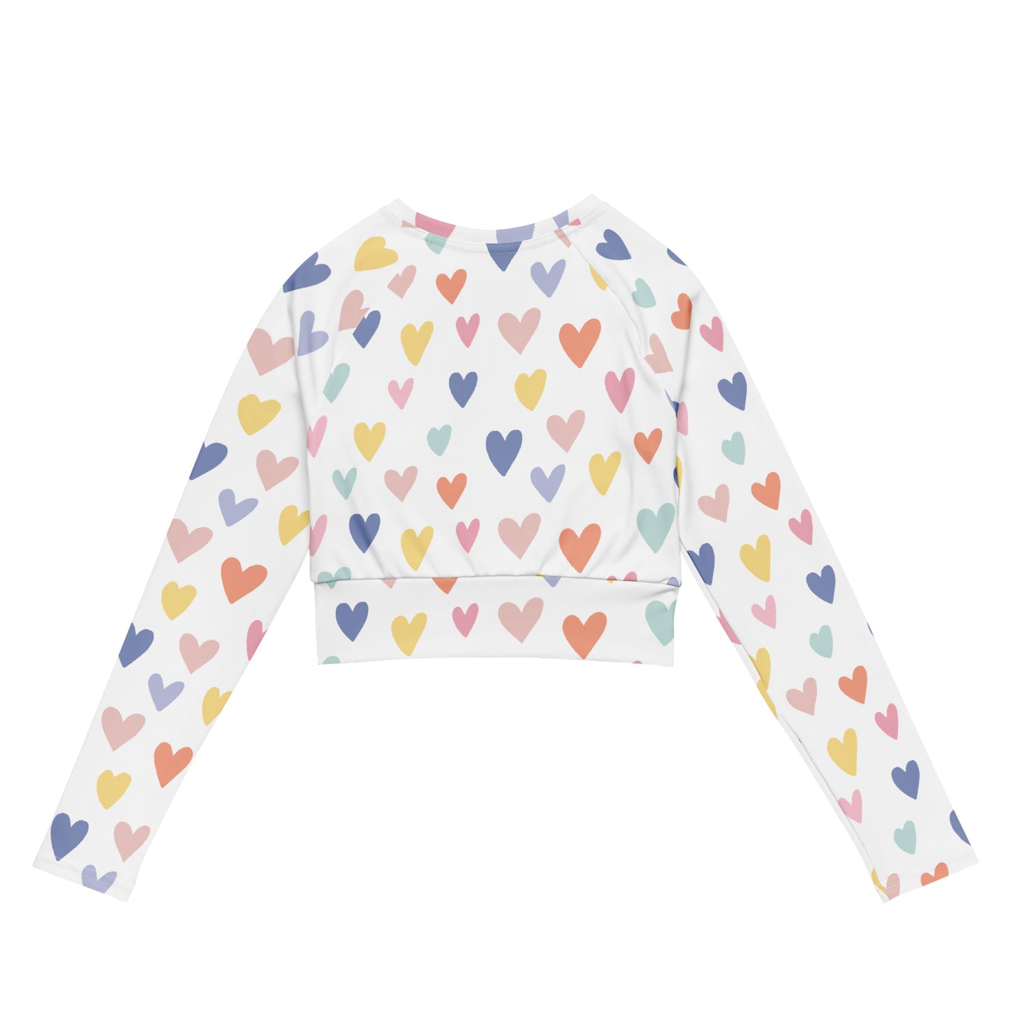 Lordela Hearts Recycled Long-Sleeve Crop Top