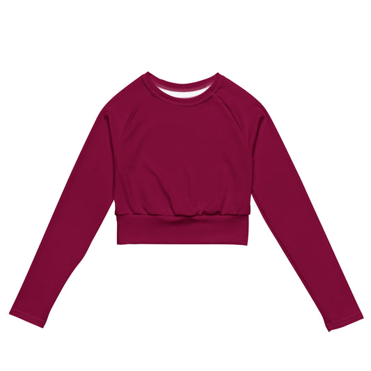 Lordela Burgundy Recycled Long-Sleeve Crop Top