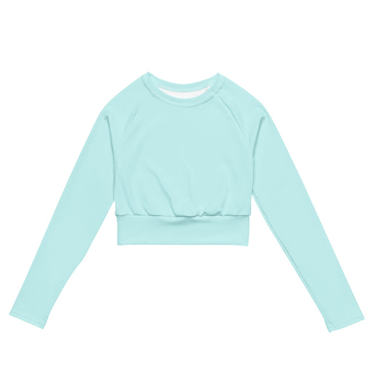 Lordela Light Cyan Recycled Long-Sleeve Crop Top