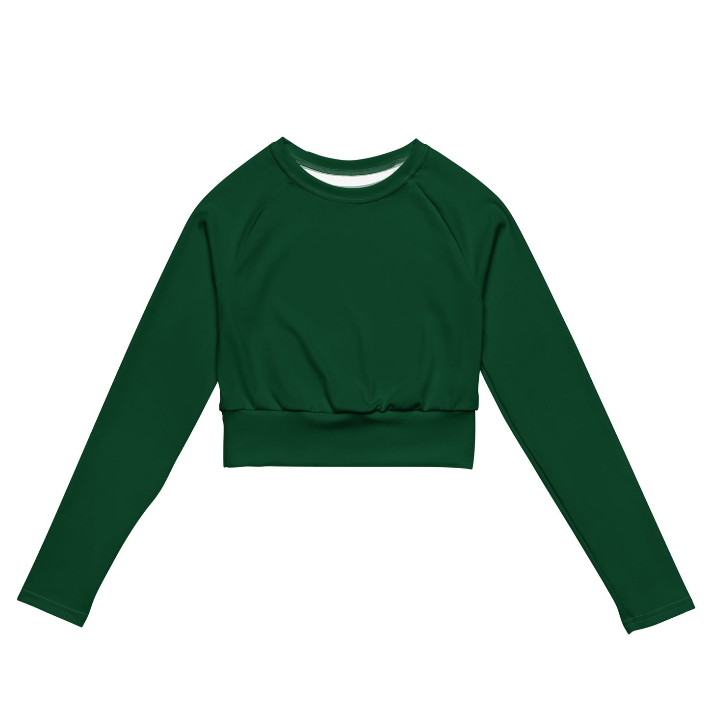 Lordela Forest Green Recycled Long-Sleeve Crop Top