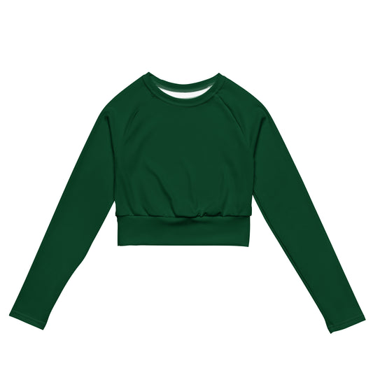 Lordela Forest Green Recycled Long-Sleeve Crop Top