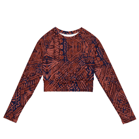 Lordela Aztec Recycled Long-Sleeve Crop Top