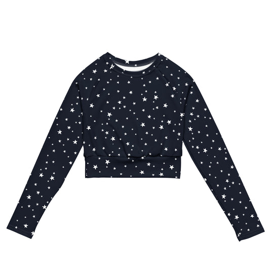 Lordela Stars Recycled Long-Sleeve Crop Top