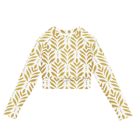 Lordela Pattern Recycled Long-Sleeve Crop Top