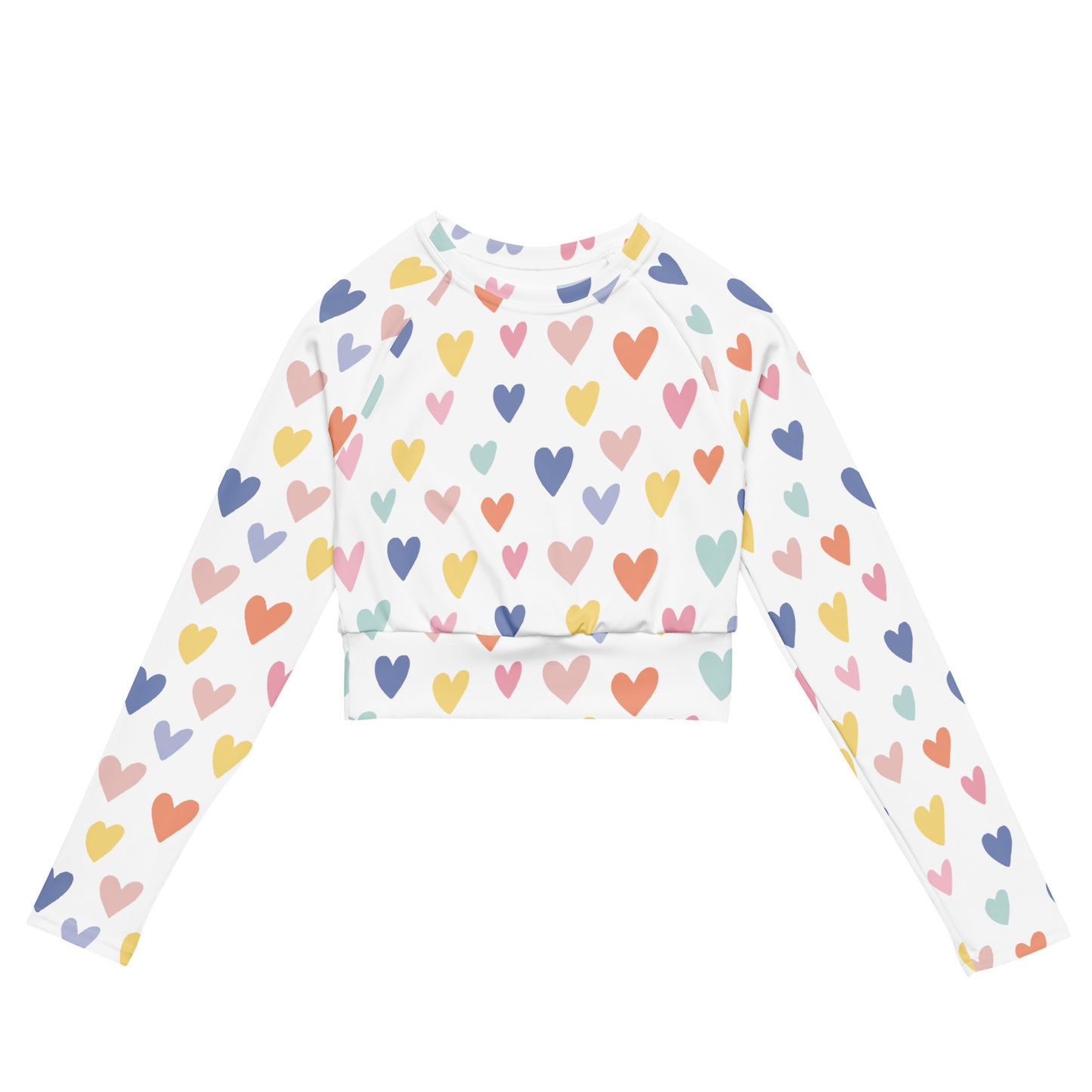 Lordela Hearts Recycled Long-Sleeve Crop Top