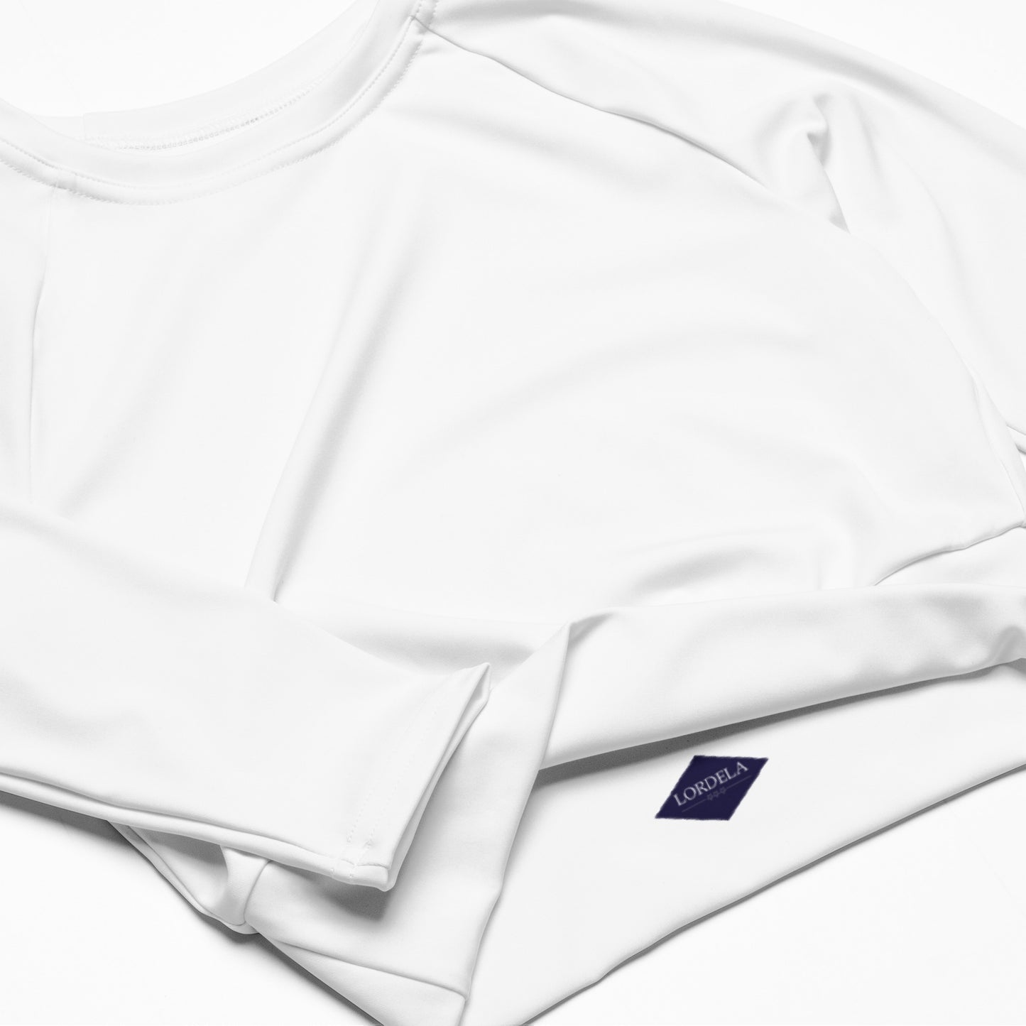 Lordela White Recycled Long-Sleeve Crop Top