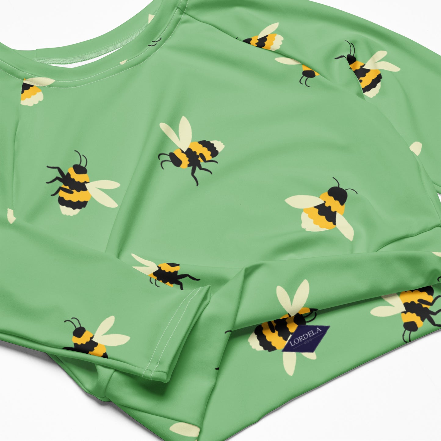 Lordela Queen Bee Recycled Long-Sleeve Crop Top