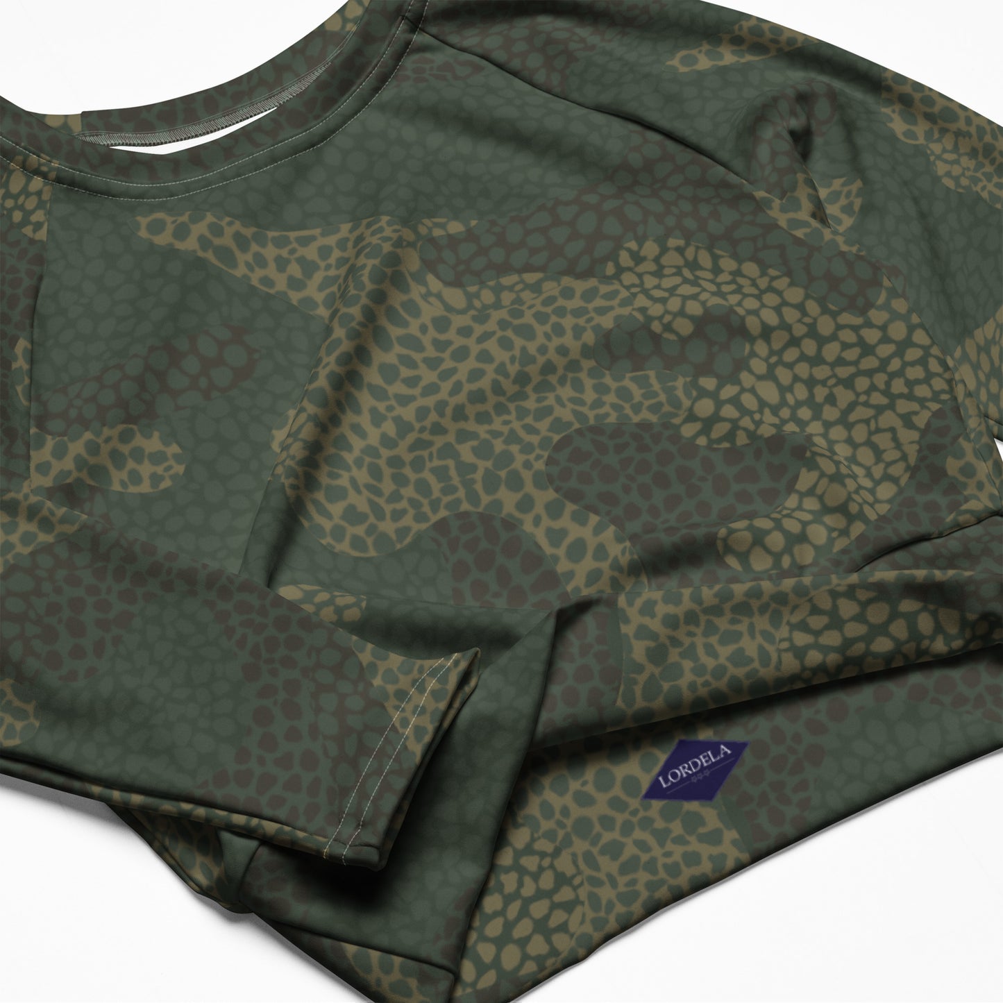 Lordela Camo Recycled Long-Sleeve Crop Top