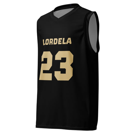 Lordela Black Recycled Basketball Jersey