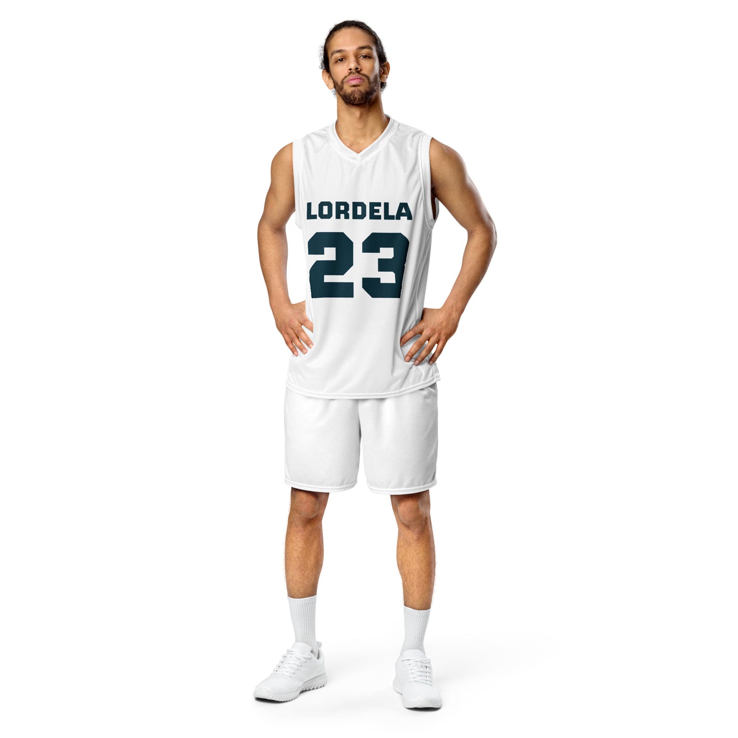 Lordela White Recycled Basketball Jersey