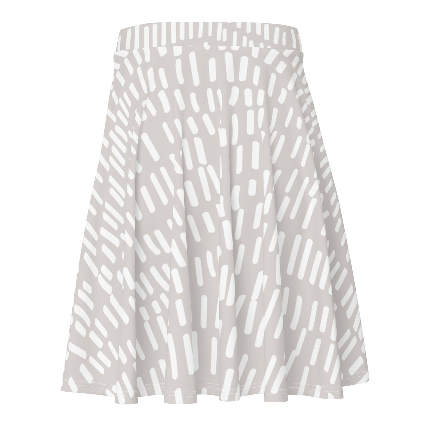 Lordela Grey Pattern Skater Skirt