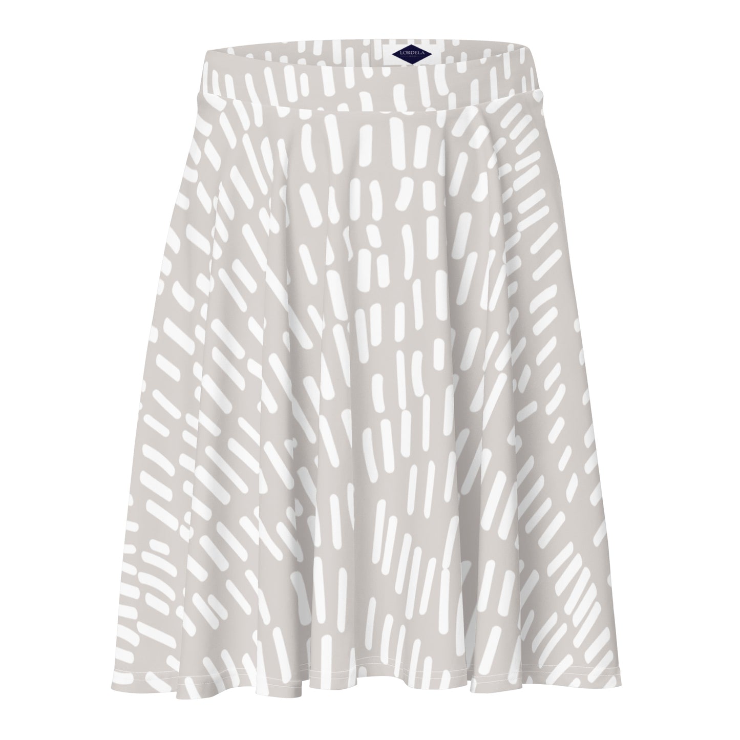 Lordela Grey Pattern Skater Skirt