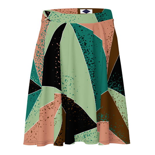 Lordela Triangle Pattern Skater Skirt