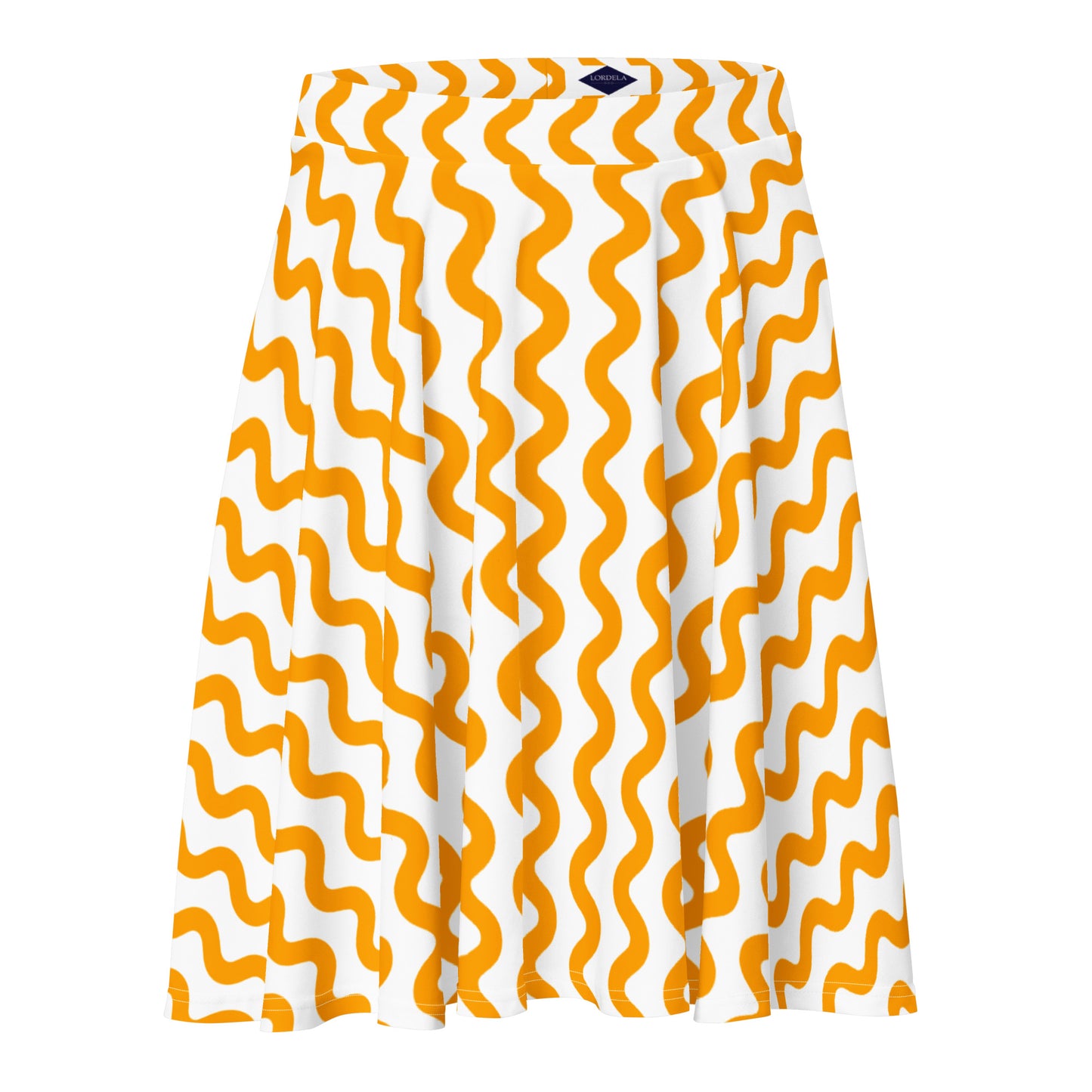 Lordela Yellow Wave Skater Skirt