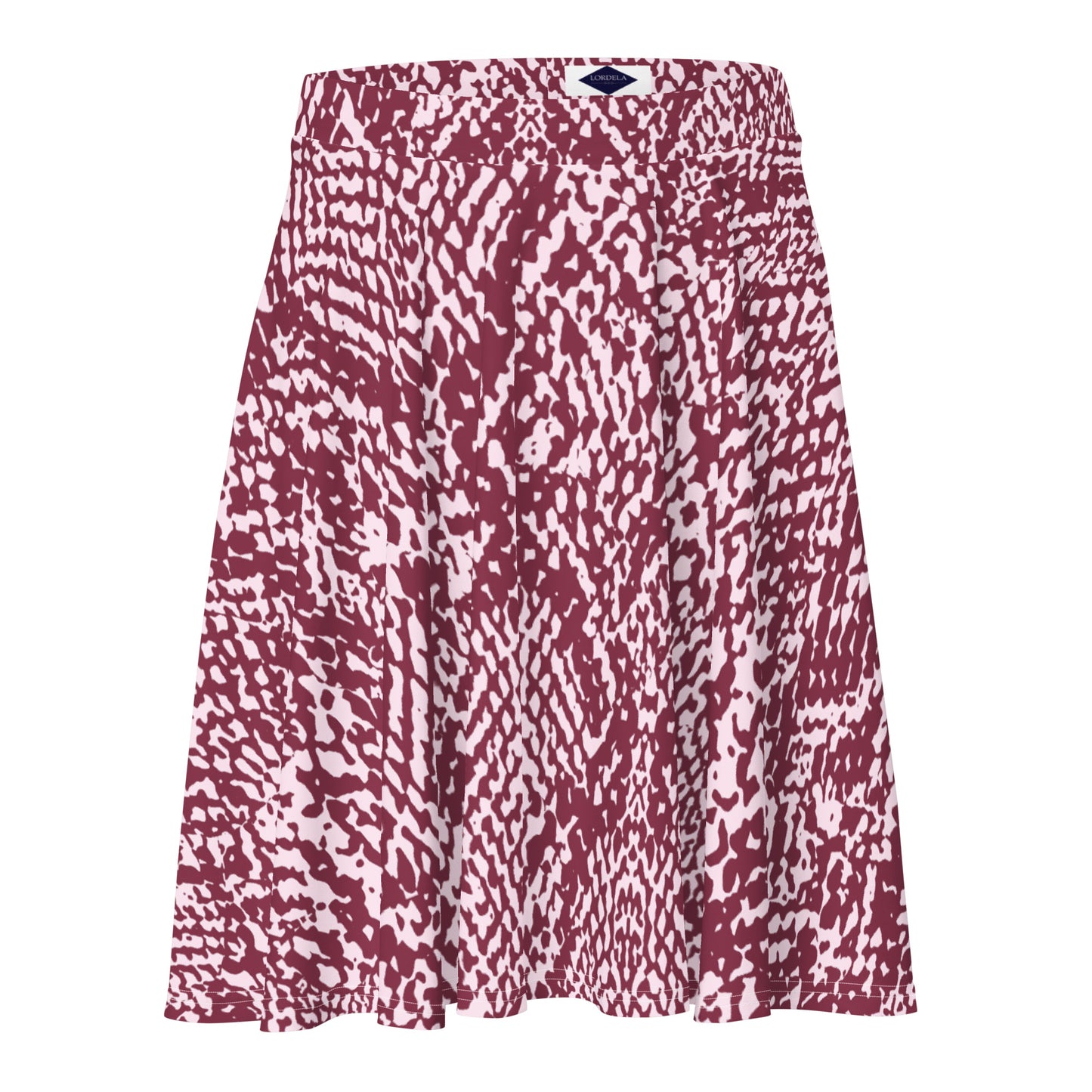 Lordela Snake Skin Print Skater Skirt