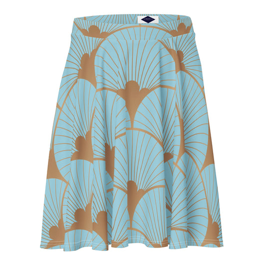 Lordela Blue Fan Skater Skirt