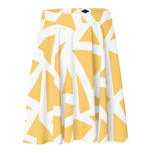 Lordela Yellow Triangles Skater Skirt