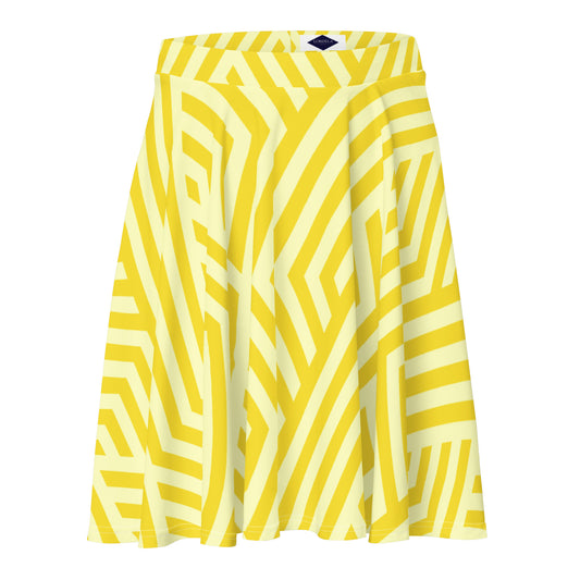 Lordela Yellow Lines Skater Skirt