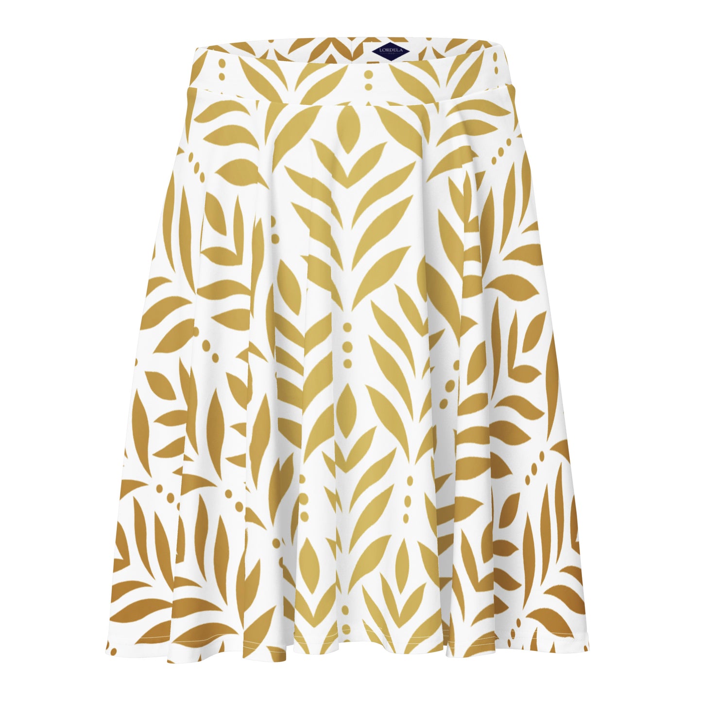 Lordela Golden Pattern Skater Skirt