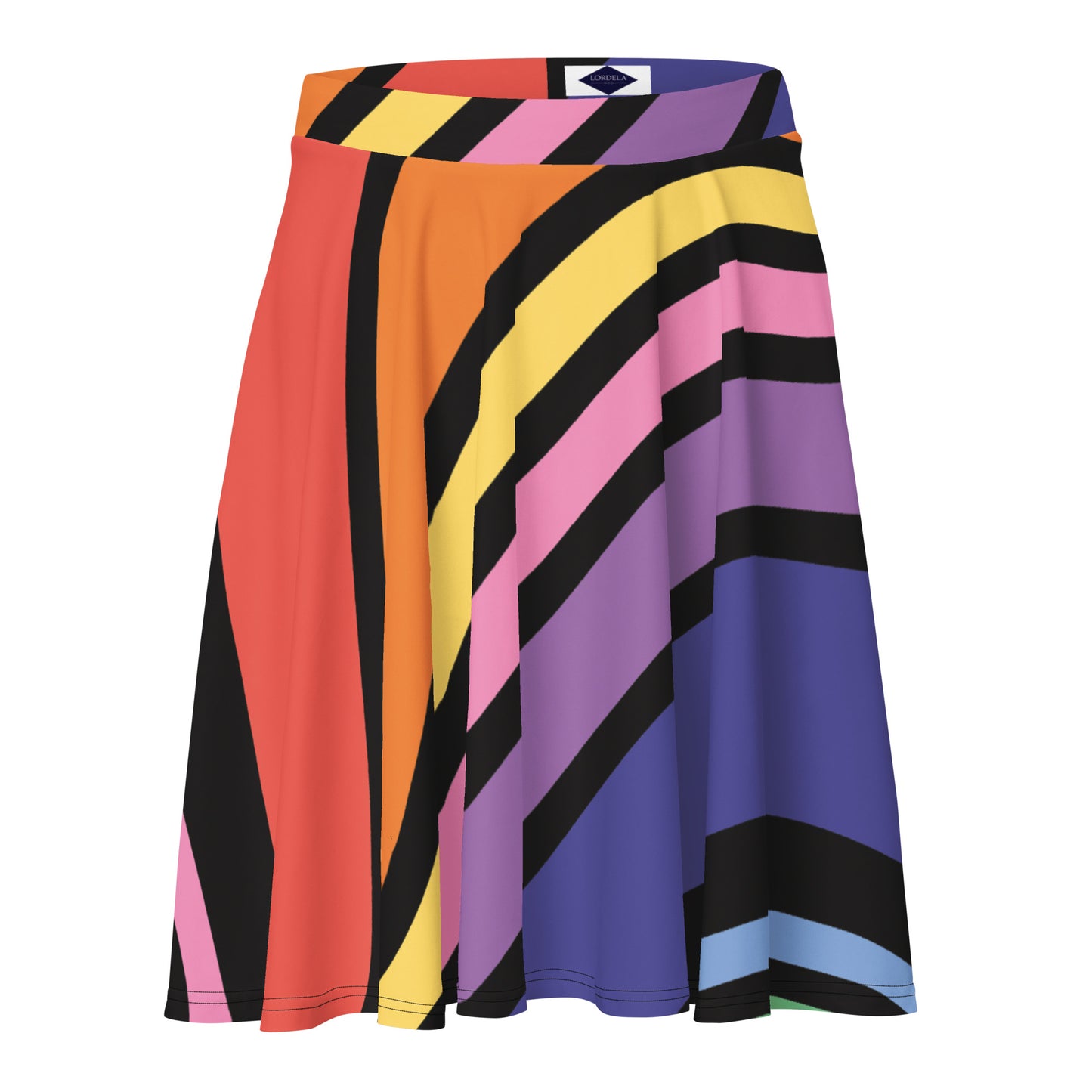 Lordela Dark Rainbow Skater Skirt