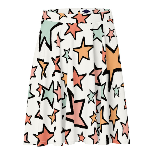 Lordela Pastel Stars Skater Skirt