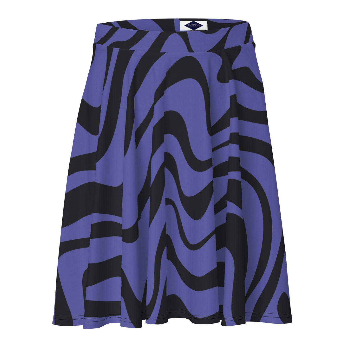 Lordela Purple Zebra Print Skater Skirt