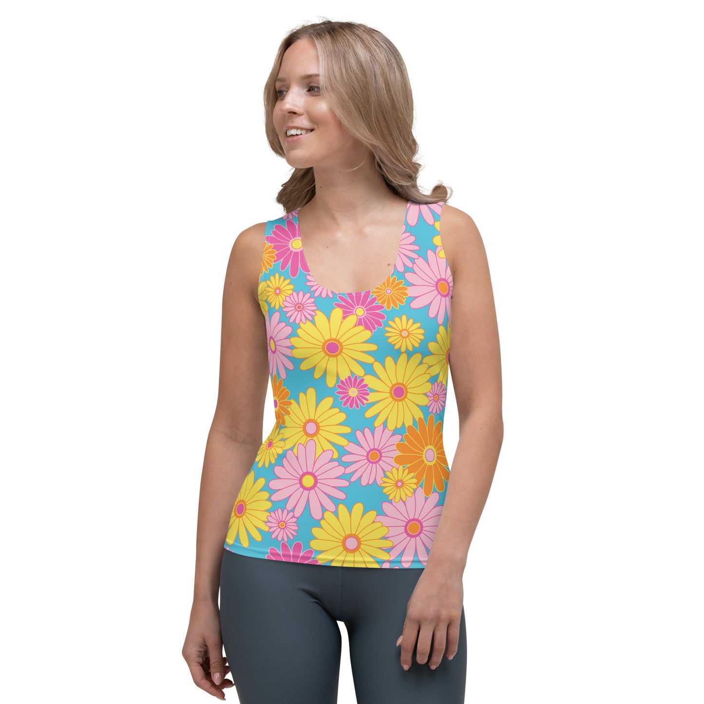 Lordela Flowers Sublimation Cut & Sew Tank Top