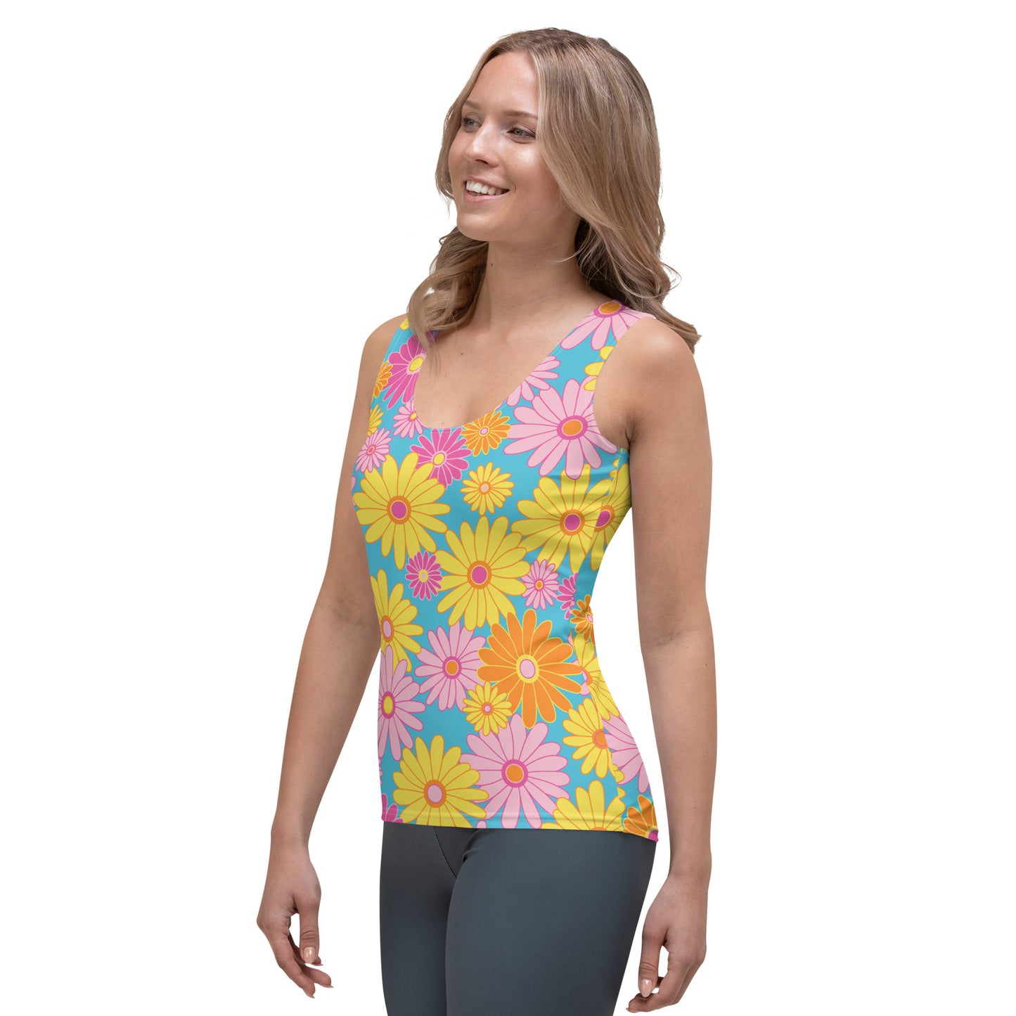 Lordela Flowers Sublimation Cut & Sew Tank Top