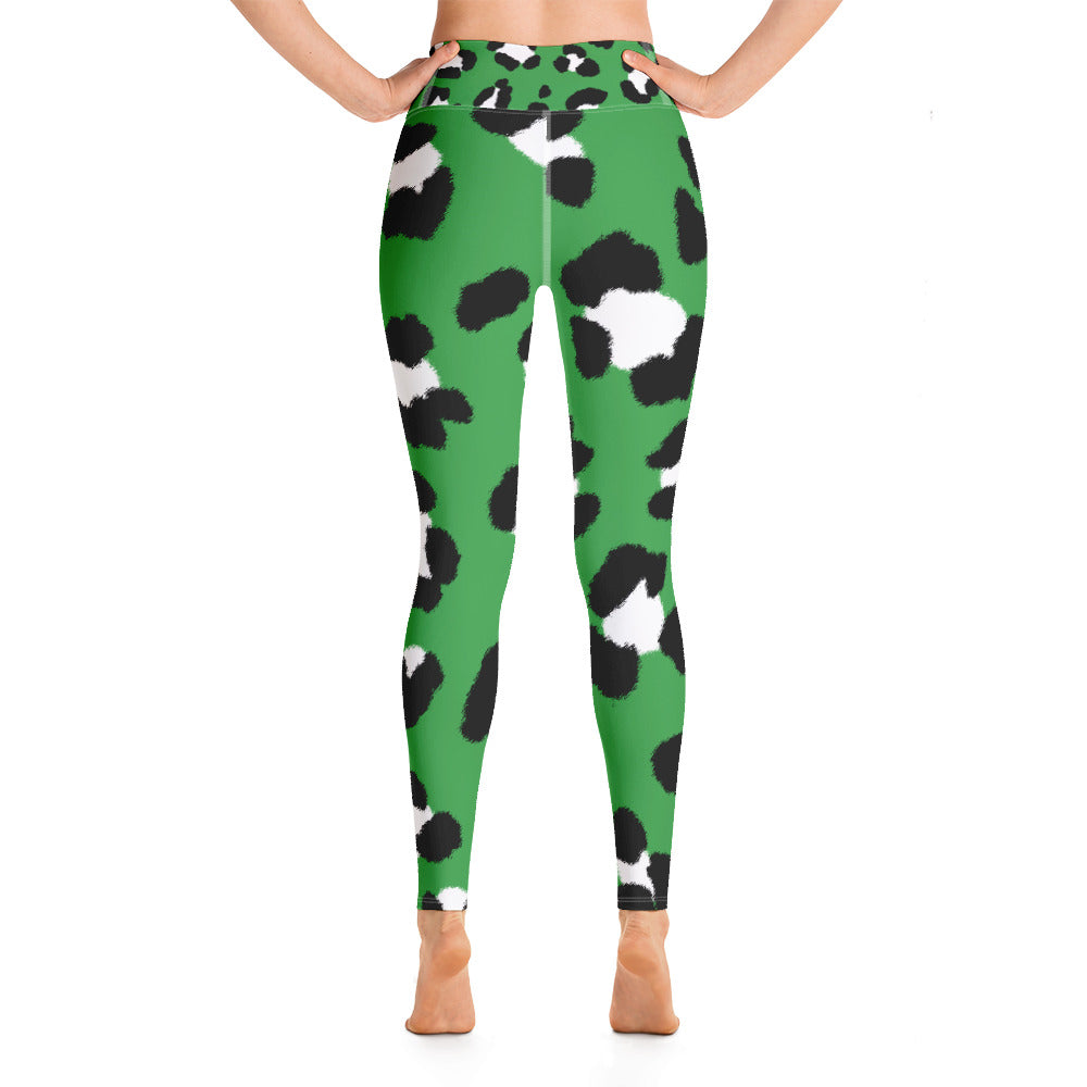 Lordela Green Leopard Print Leggings