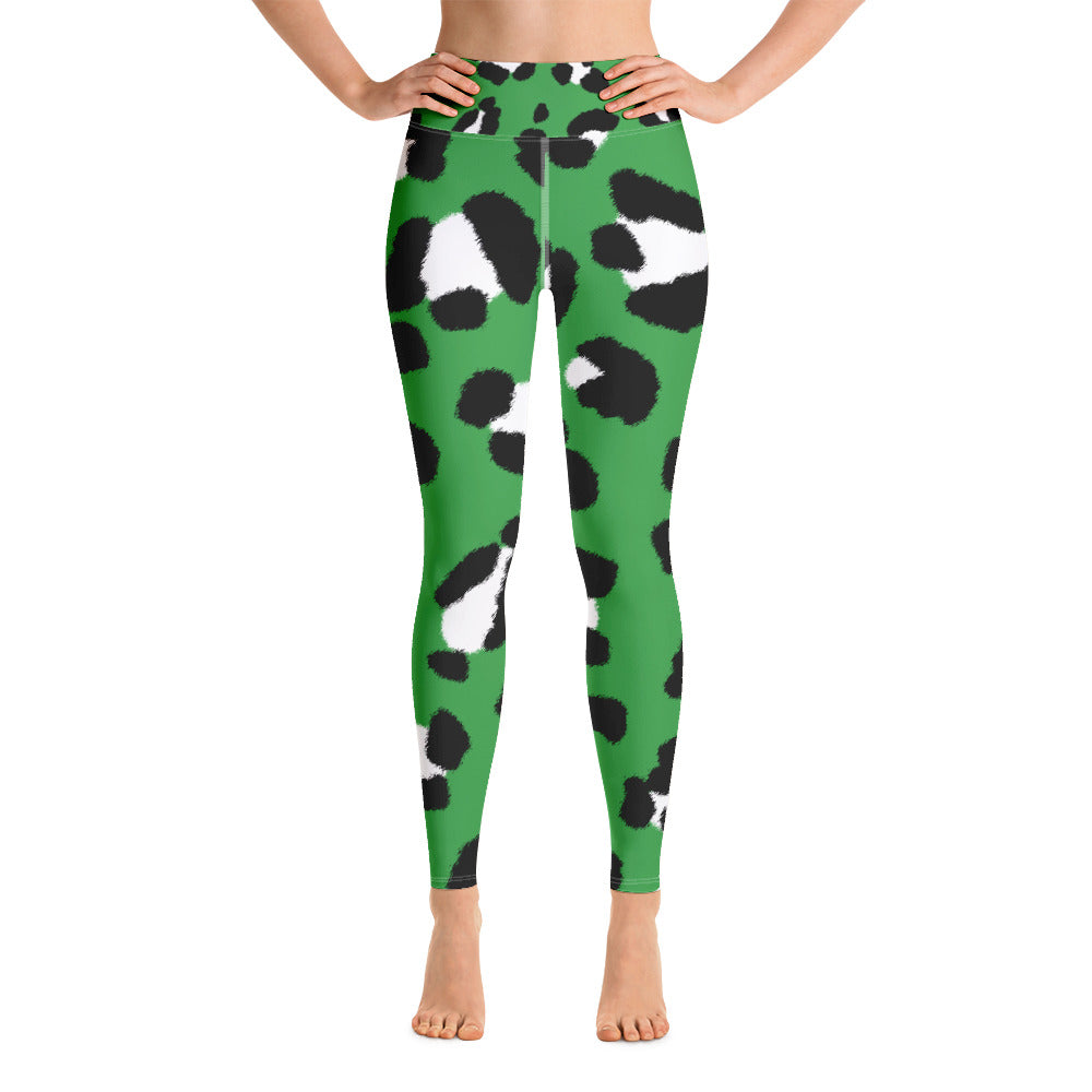 Lordela Green Leopard Print Leggings