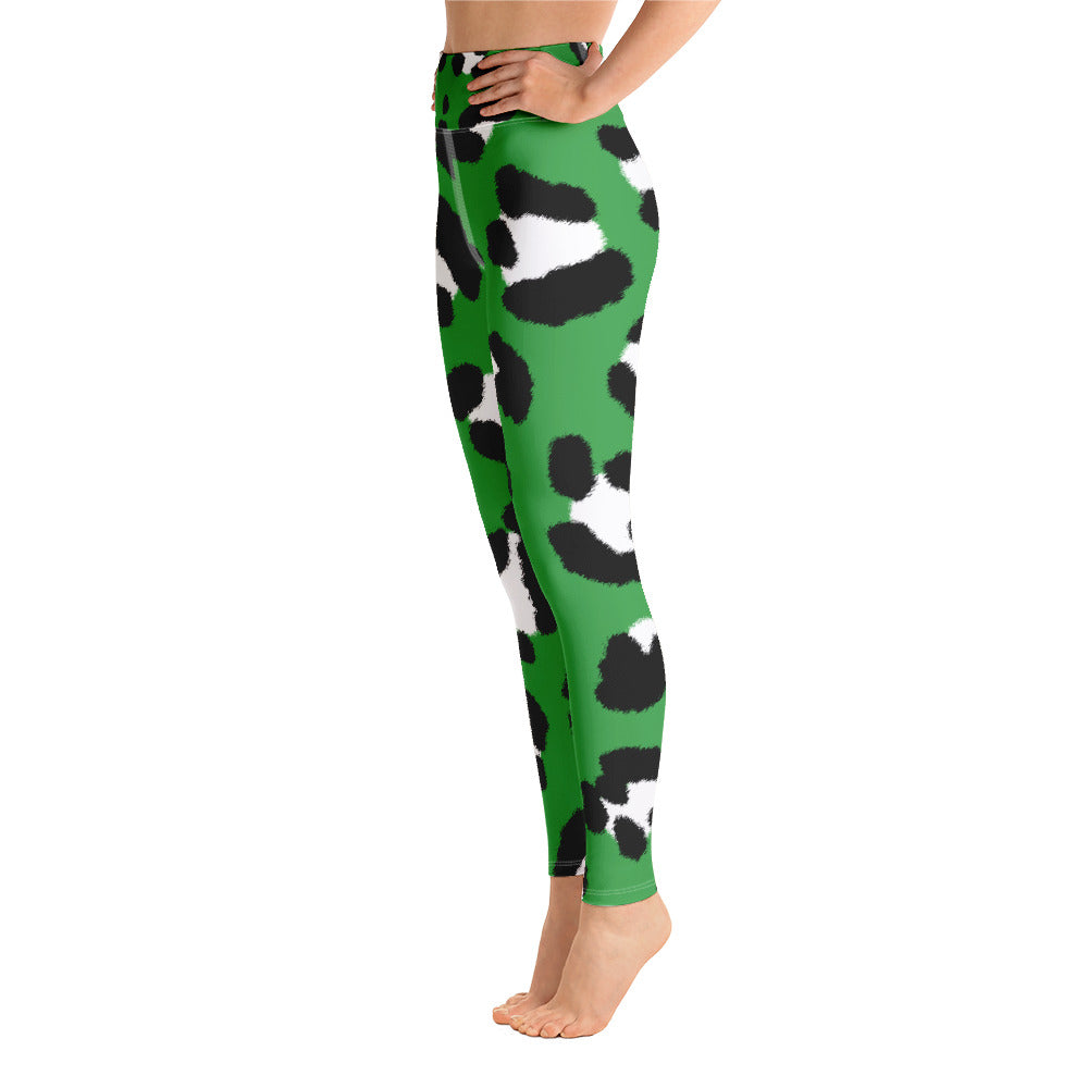 Lordela Green Leopard Print Leggings