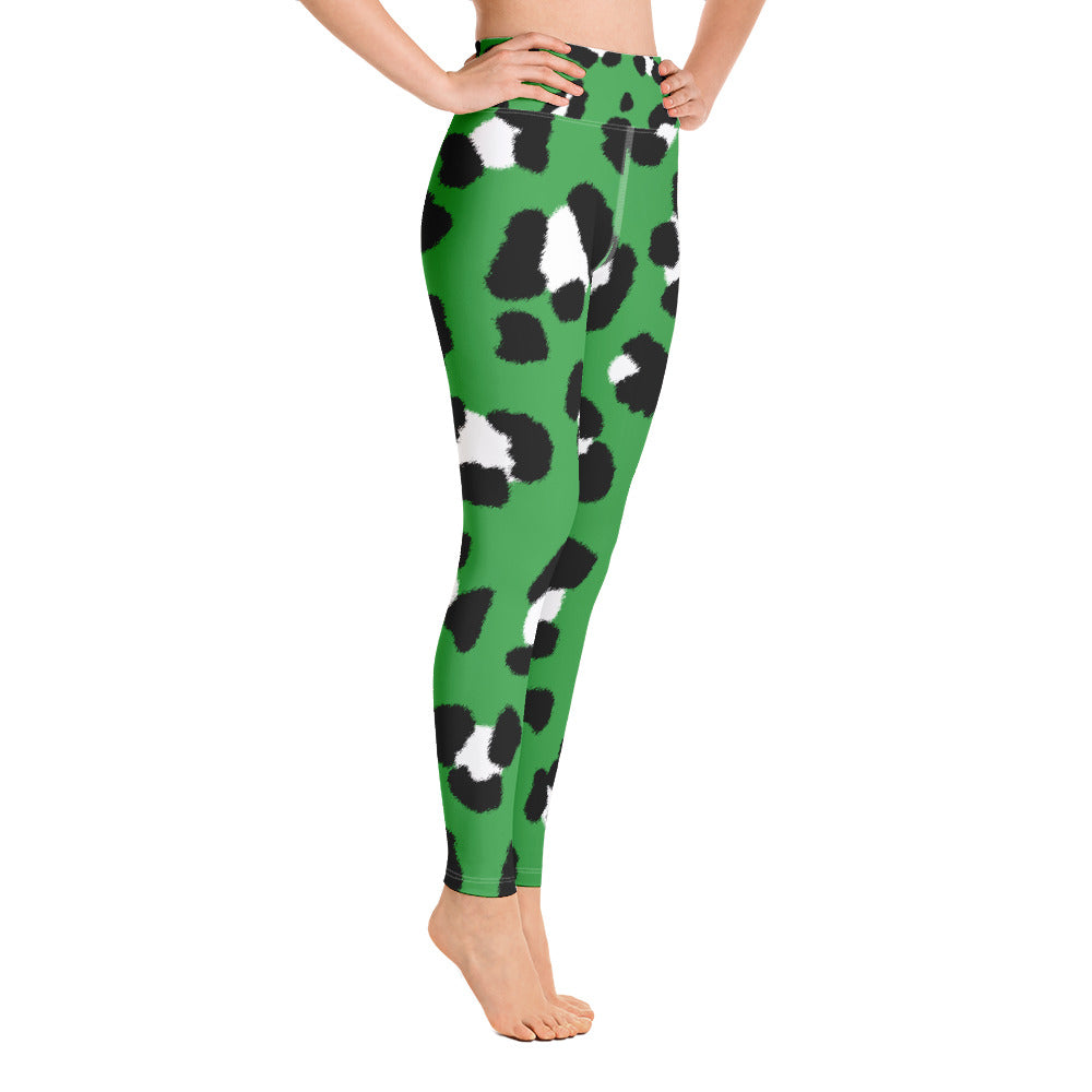 Lordela Green Leopard Print Leggings