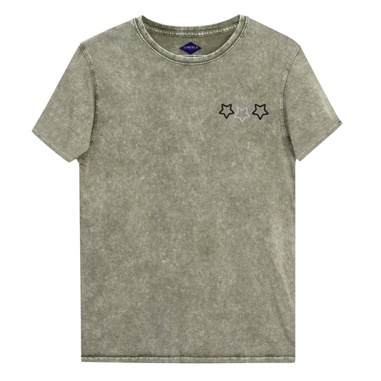 Lordela Three Stars Army Green Denim T-Shirt