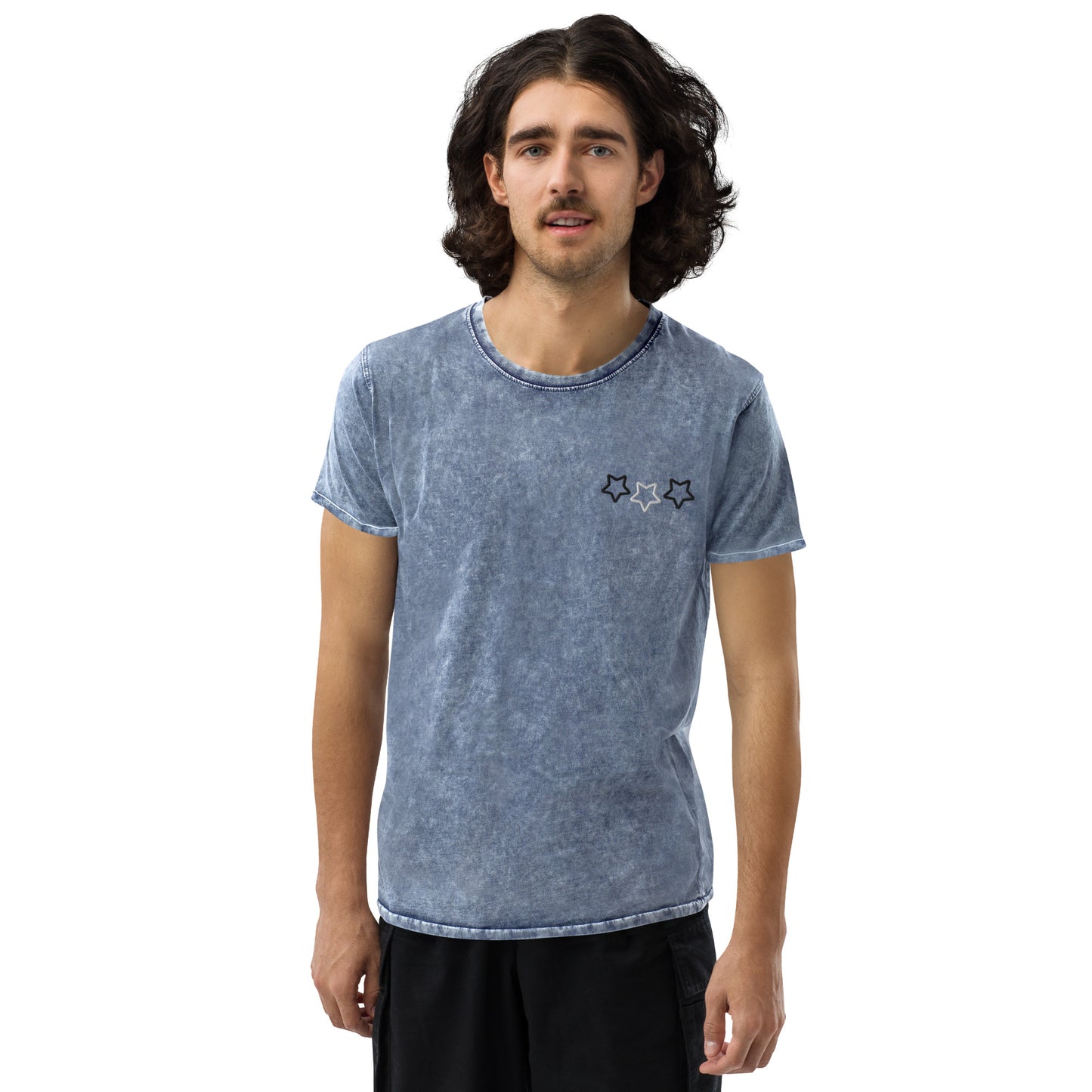 Lordela Three Stars Blue Denim T-Shirt