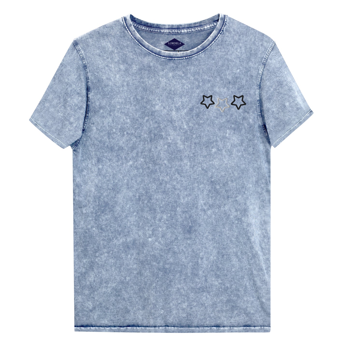 Lordela Three Stars Blue Denim T-Shirt