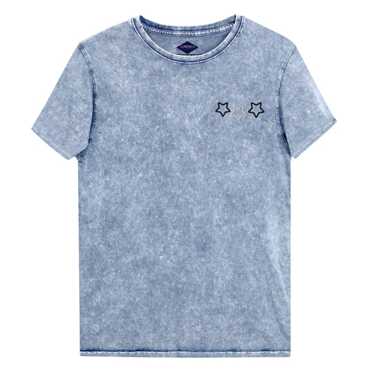 Lordela Three Stars Blue Denim T-Shirt