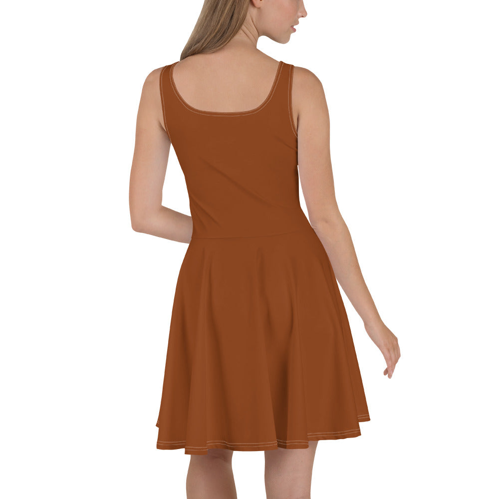 Lordela Saddle Brown Skater Dress