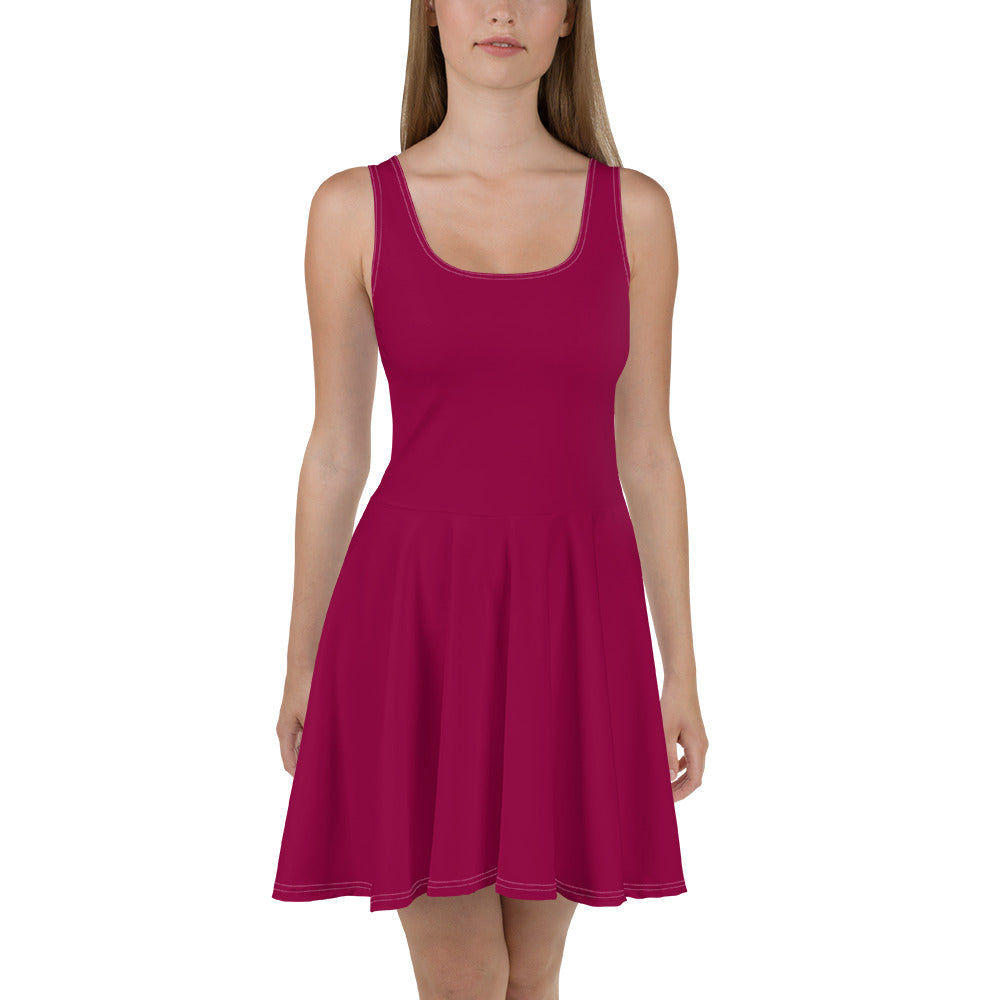 Lordela Burgundy Skater Dress