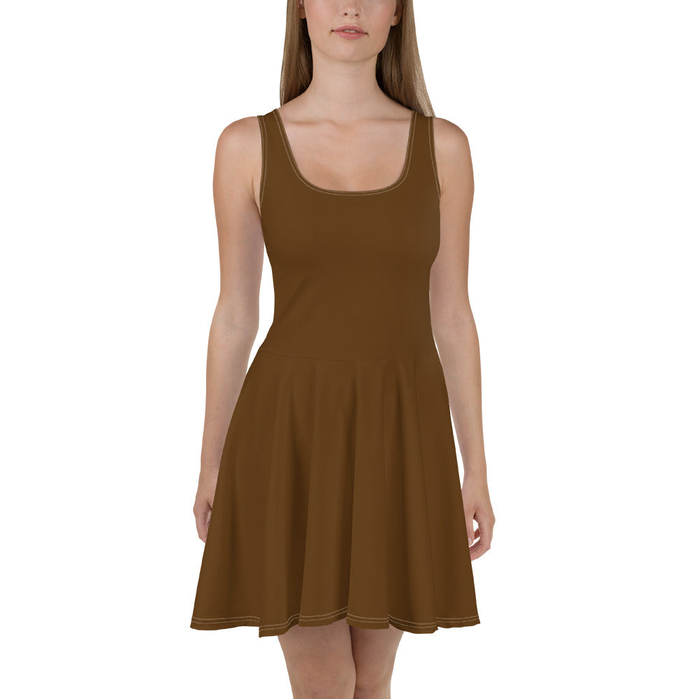 Lordela Brown Skater Dress