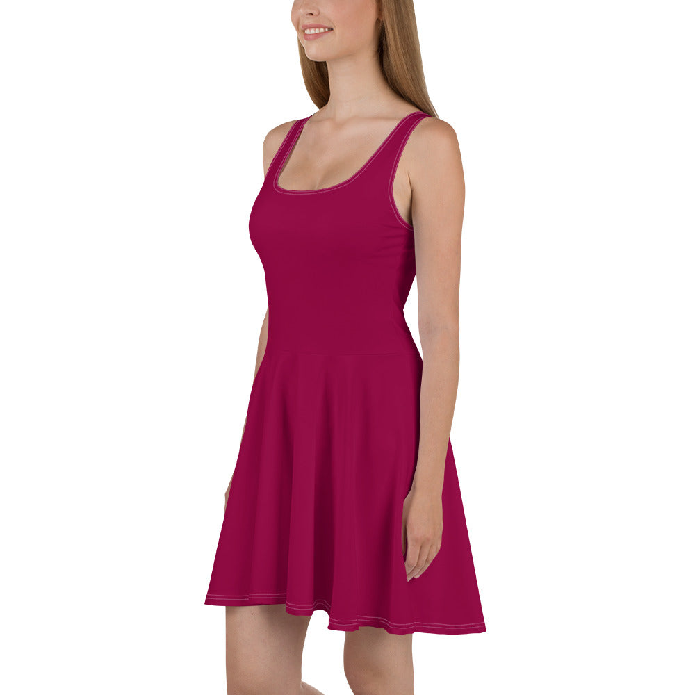 Lordela Burgundy Skater Dress