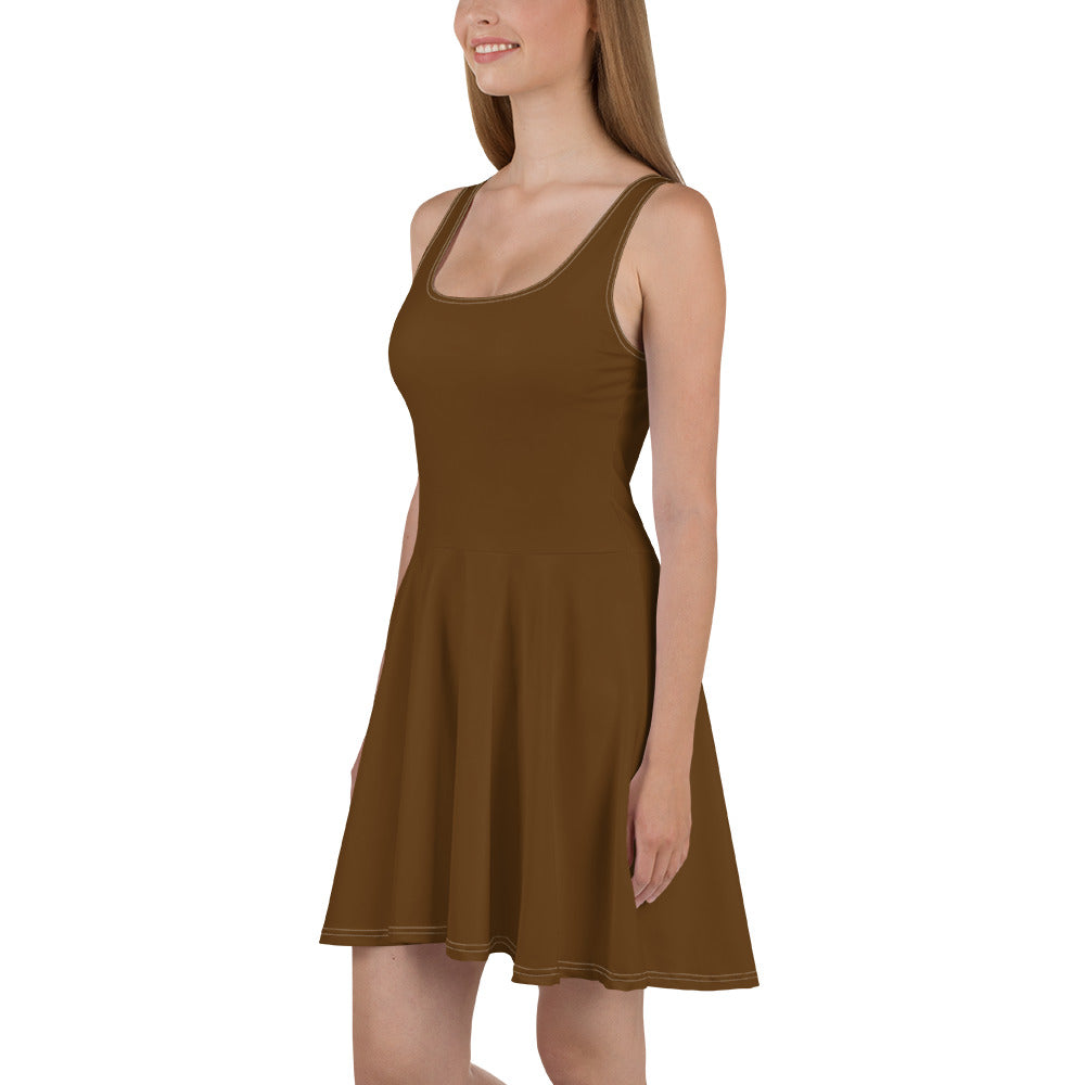 Lordela Brown Skater Dress