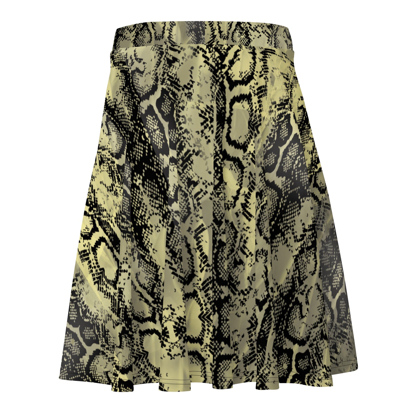 Lordela Yellow Snake Skin Skater Skirt