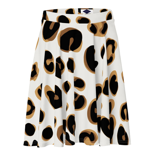 Lordela Leopard Print Skater Skirt