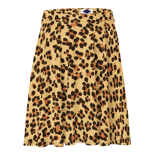 Lordela Leopard Beach Print Skater Skirt